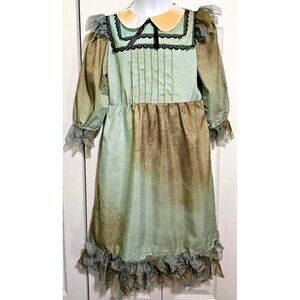 Dreadful Darling Costume The Shining Evil Twins Haunted Broken Doll Dress Girl L